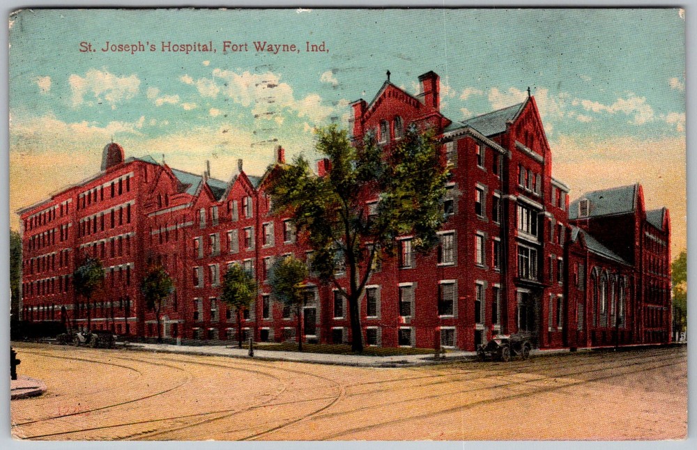 Antique Postcard St Joseph's Hospital Fort Wayne, 1910s