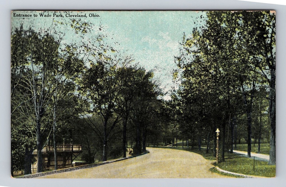 Cleveland OH-Ohio, Entrance To Wade Park, Antique, Vintage Souvenir Postcard