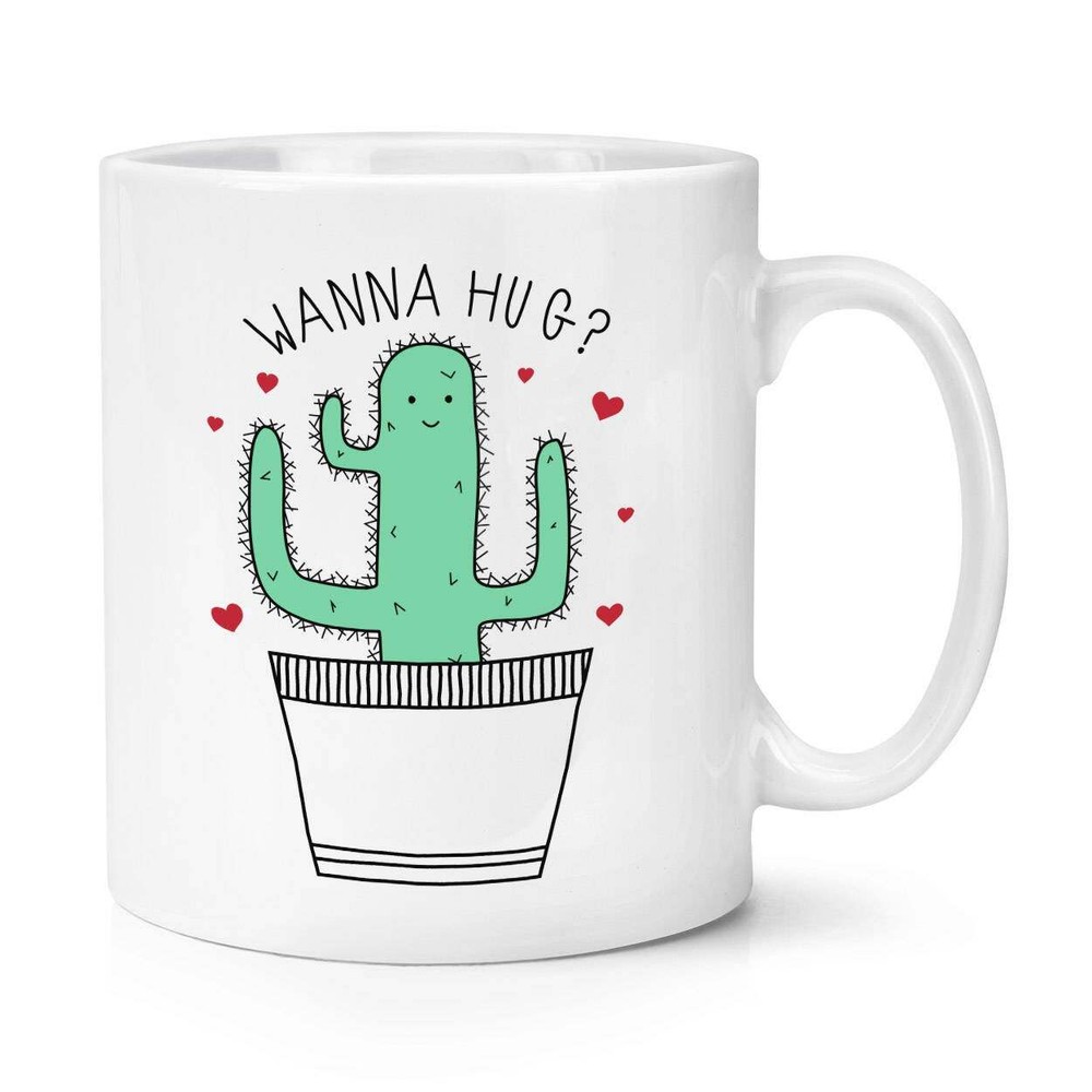 Funny Cactus Hug Coffee Mug – Adorable Ceramic Cup for Tea or Coffee