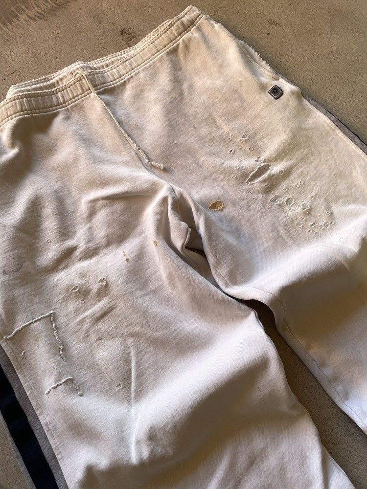 Distressed Vintage Old Navy Y2K Baggy Wide Leg Stripped Track Sweatpants-Size XL