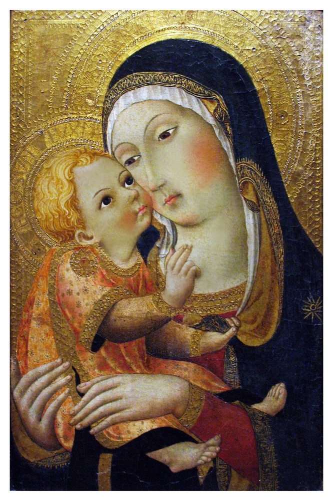 3236.Gold Madonna and Child POSTER.Christian Religious Room Home art decoration