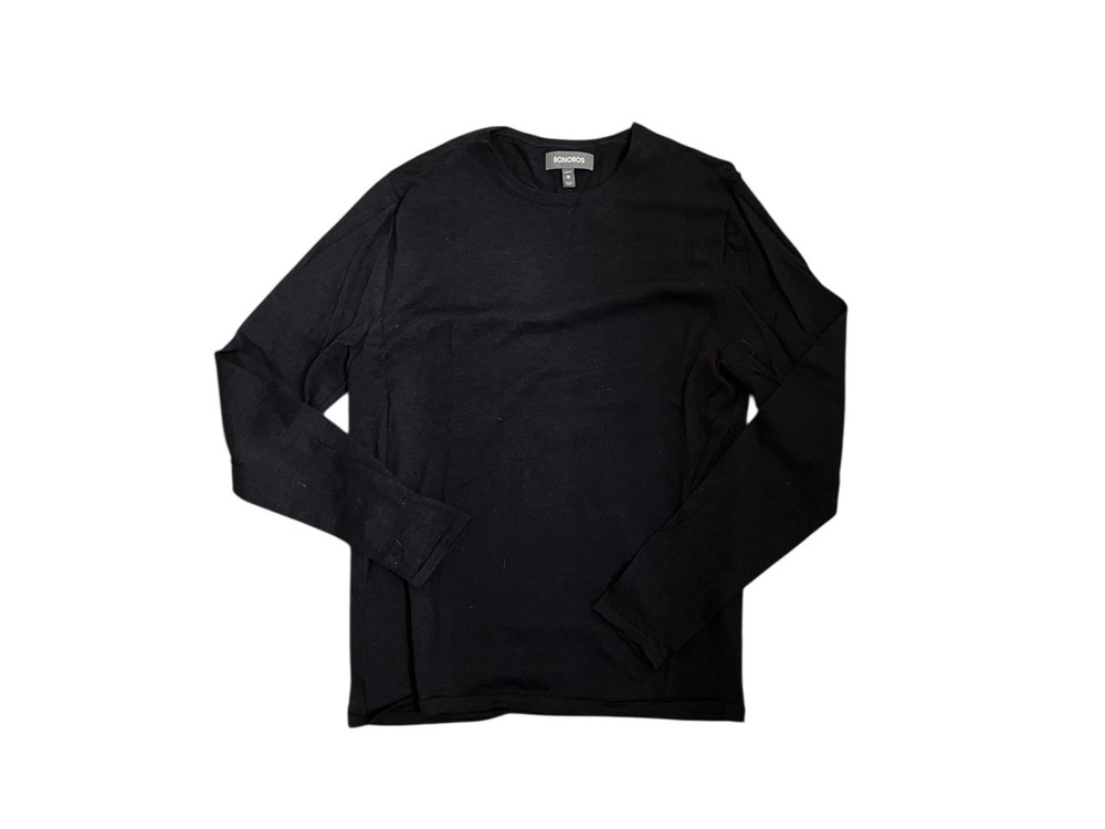 Bonobos Wool Sweater Men's Medium Black  Long Sleeve