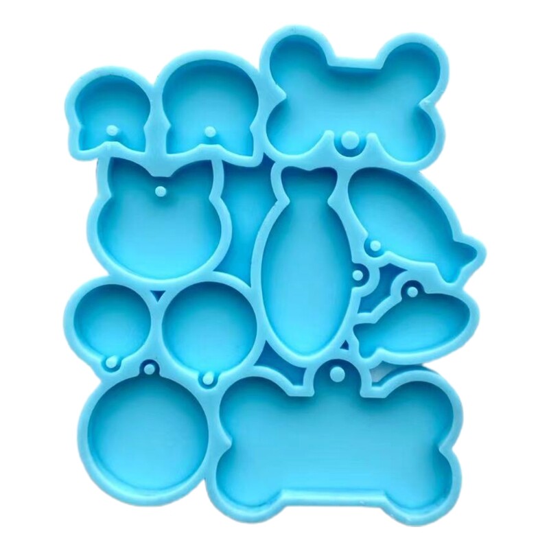 UV Epoxy Resin Pet Hanging Tags DIY Mold for Cats Fishes Keychains