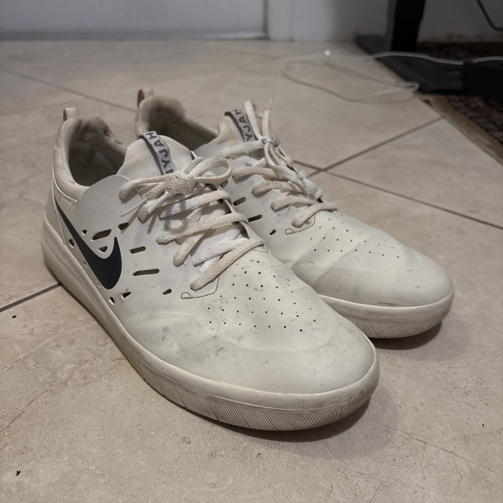 Nike SB Nyjah Free Skate Shoes White Size 11.5