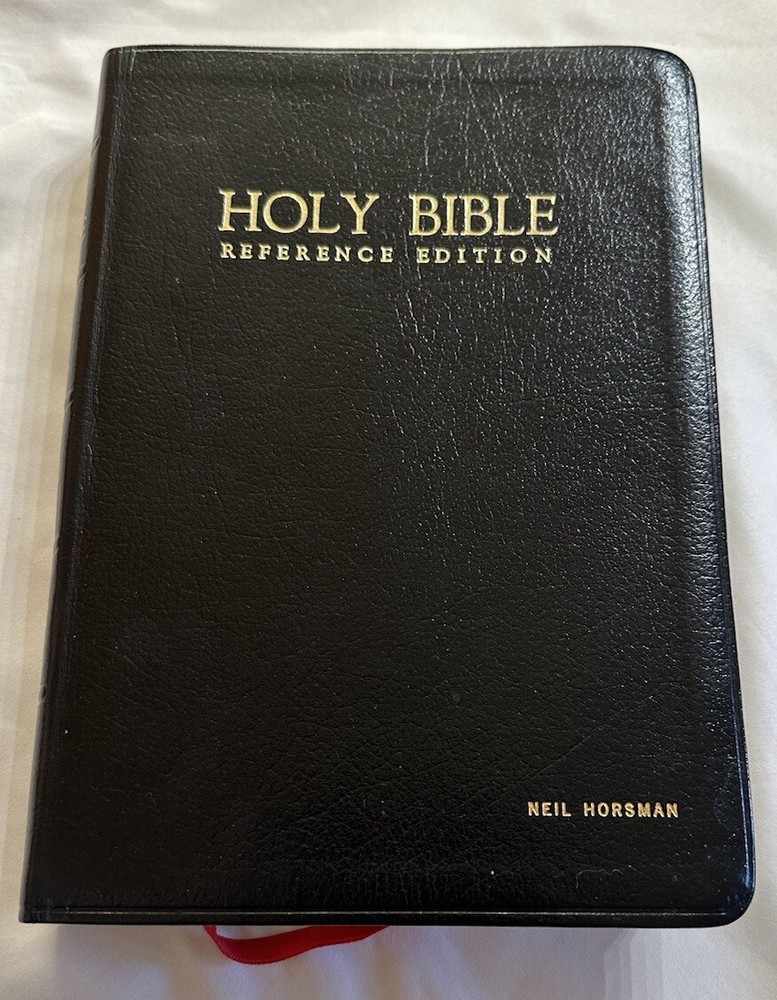 Holy Bible Reference Edition KJV Genuine Bonded Leather Bible Thomas Nelson 9x7”