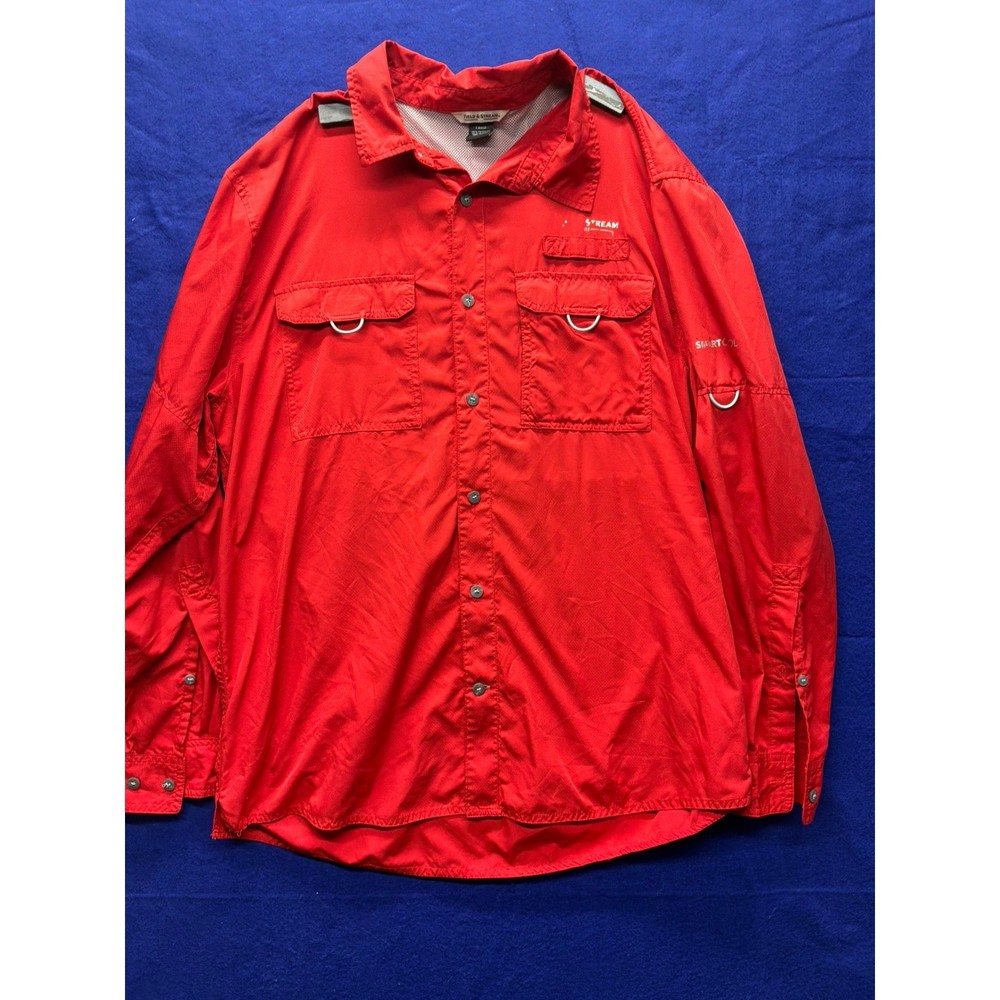 Gorpcore Mens Field & Stream Fishing Shirt Large Red