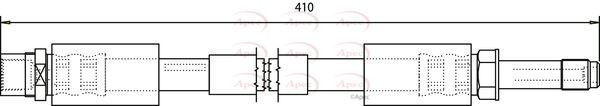 APEC HOS3605 Brake Hose Tube Line Pipe Front Braking 410mm Length Fits VW LT