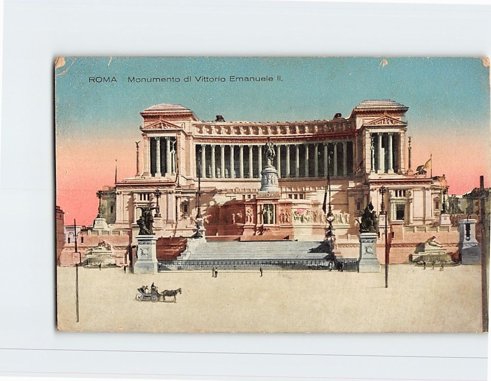 Postcard Monument to Victor Emmanuel II Rome Italy