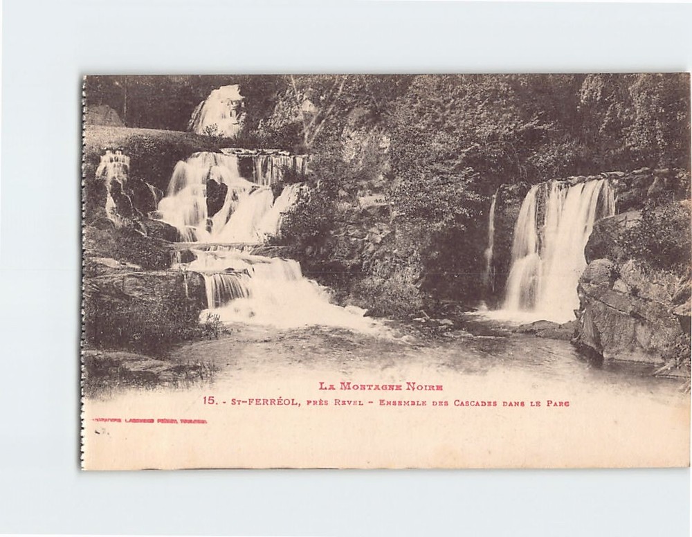 Postcard Ensemble Des Cascades La Montagne Noire St. Ferréol France