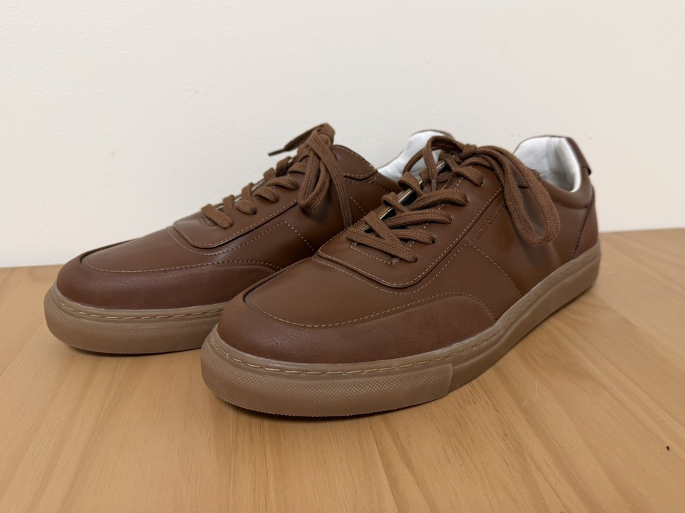 Men’s Vince Camuto Bayrd Sneaker Sz 11 brown leather shoes 44 EU New