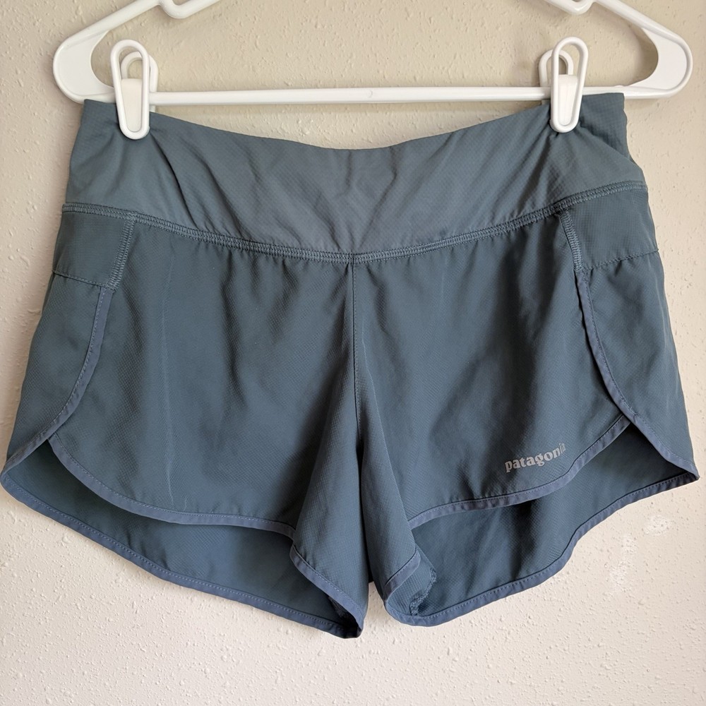 Patagonia Womens Strider Blue Medium Running Shorts 3” inseam