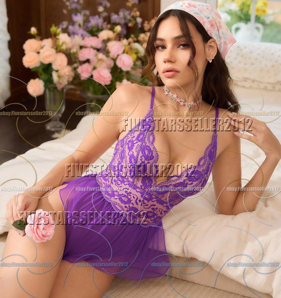 Women's Sexy Lingerie Sleepwear Babydoll Underwear Lace Dress G-String Nightwear