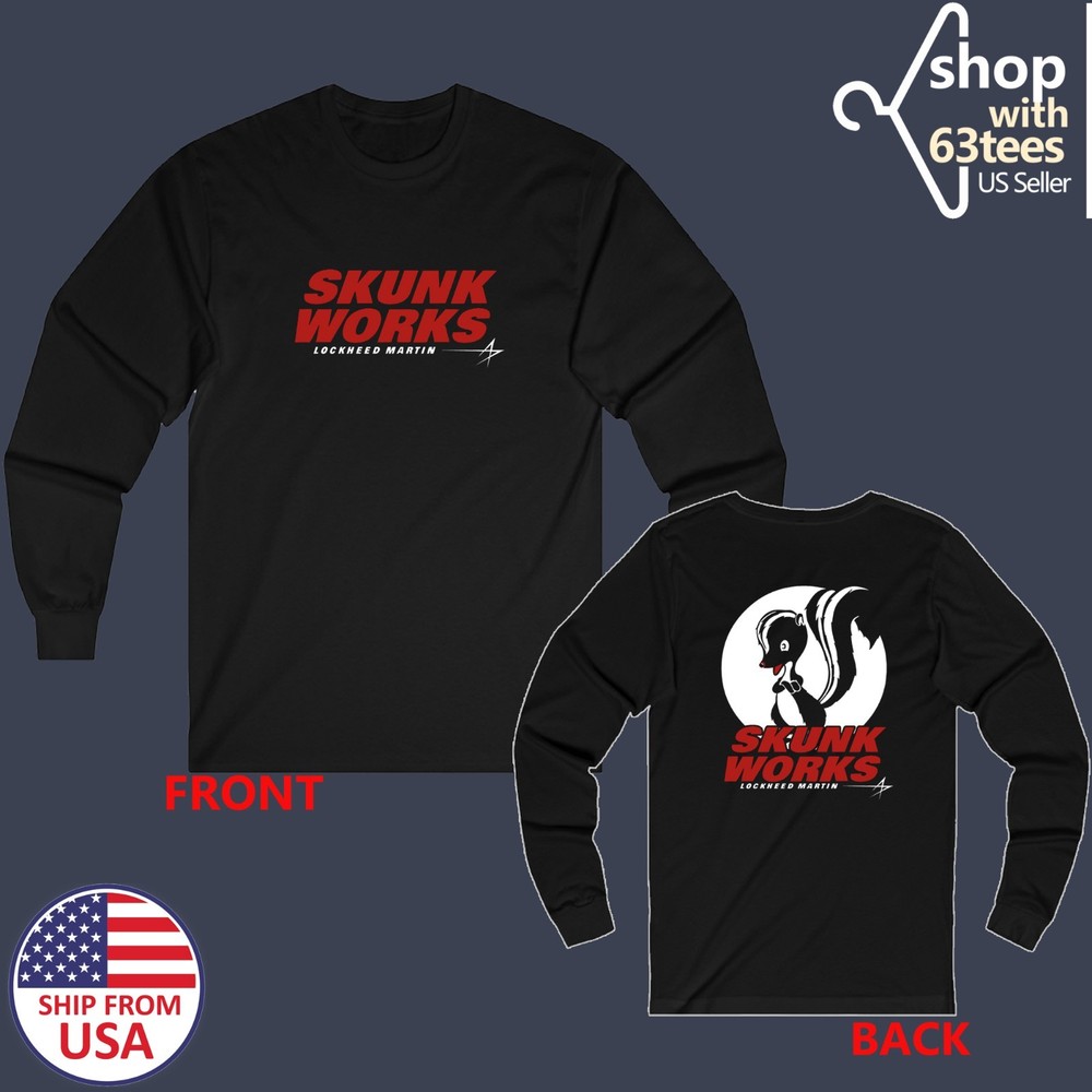 Lockheed Martin Skunk Works Military Aircraft Men's Black Size S to 3XL