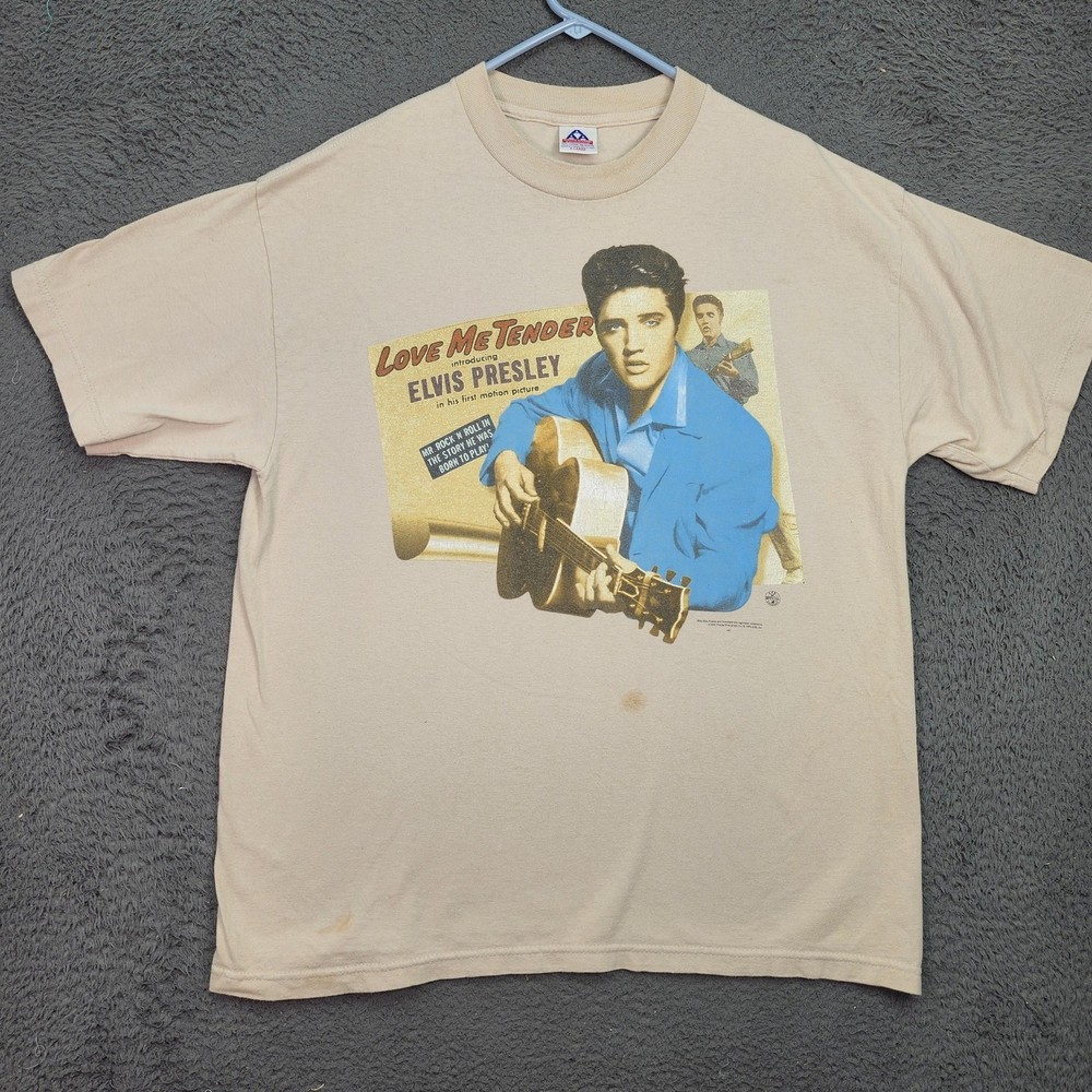 Vintage Elvis Presley Love Me Tender Shirt Mens XL Movie Graphic 1999 Tee 90s