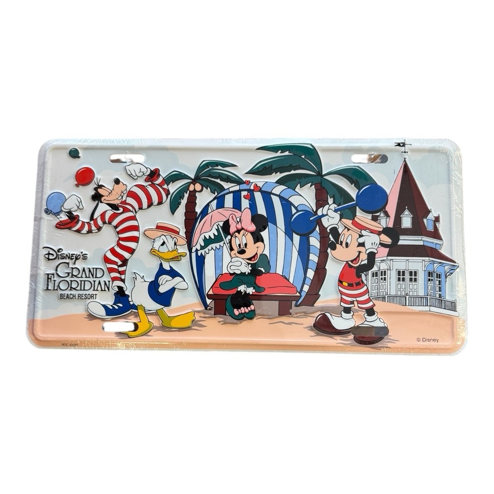Walt Disney Grand Floridian Resort Metal License Plate New Sealed