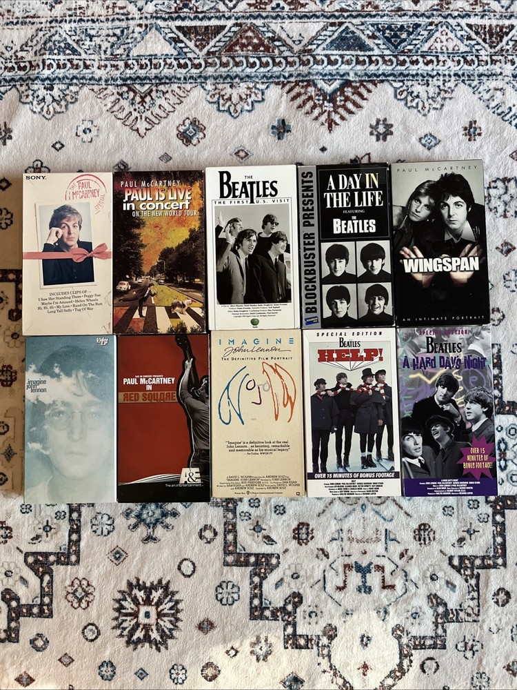 The Beatles VHS Lot of 8 - A Hard Days Night, A Day in the Life