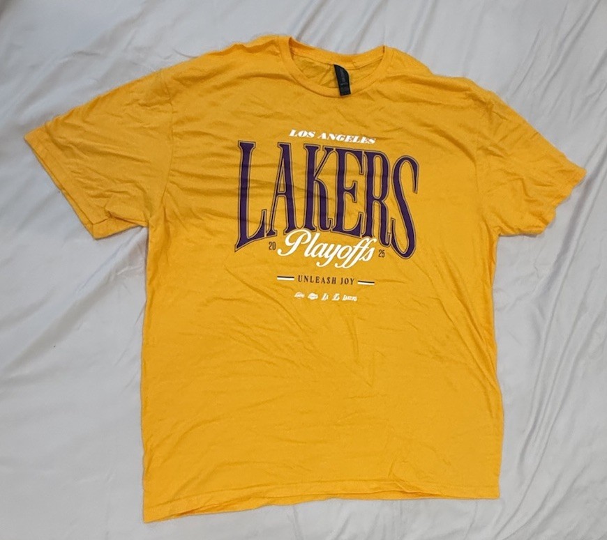 Los Angeles Lakers 2025 NBA Playoffs T-Shirt Gold NBA XL - Unleash Joy
