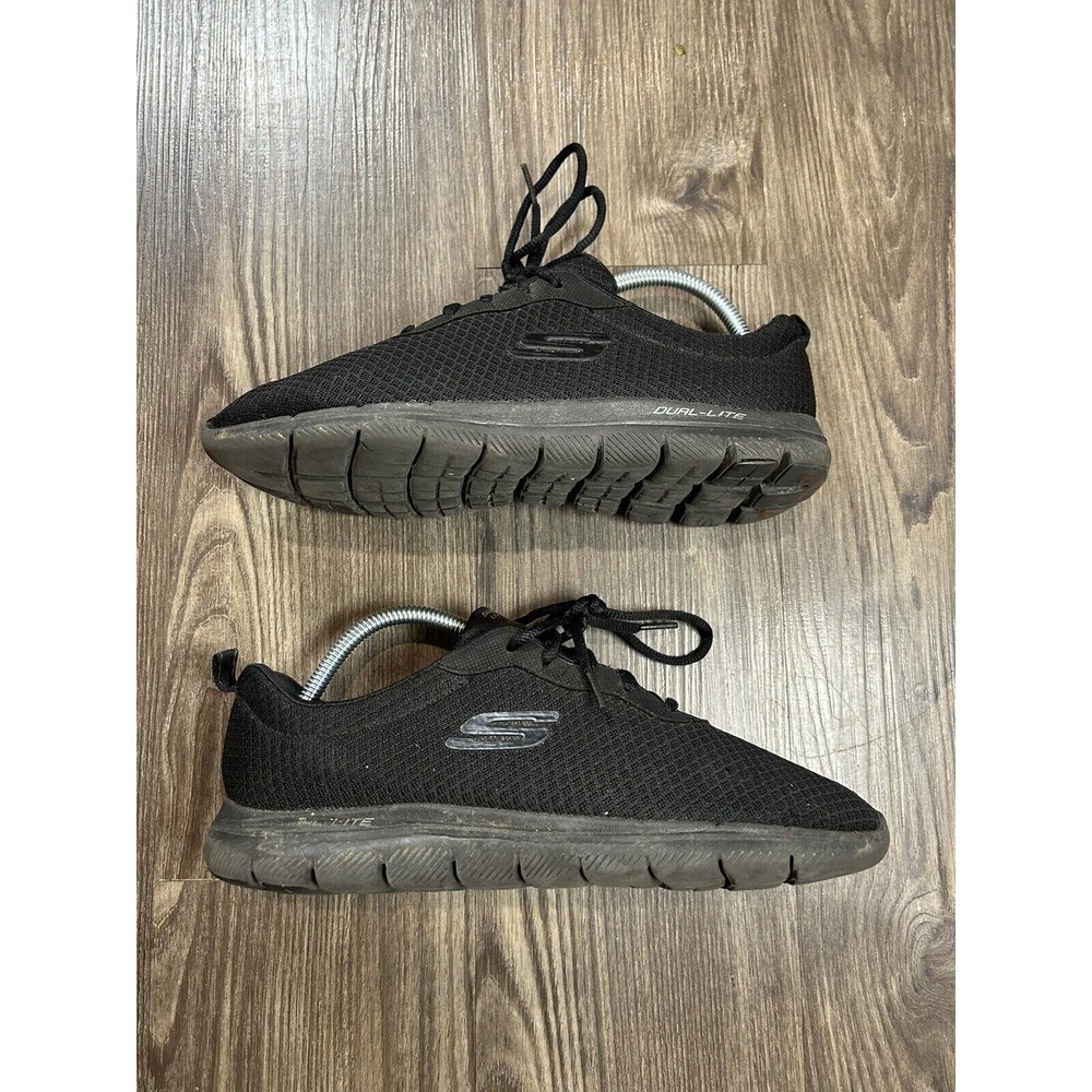 Skechers Shoes Womens 10 Flex Appeal 3.0 Low Top Sneakers Black Fabric SN 12775