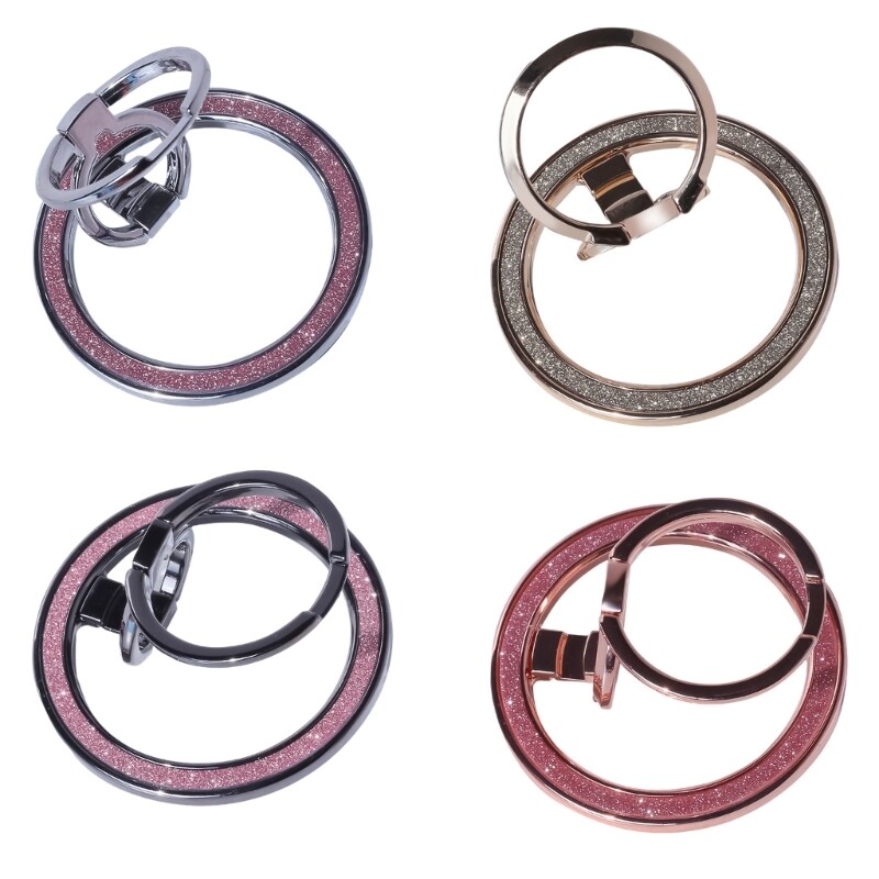 Metal Phone Ring Holder with Magnetic Grip & Stand