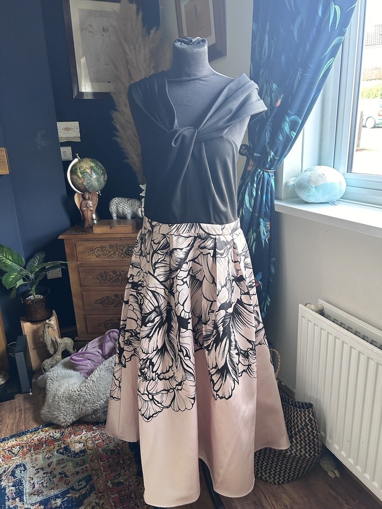 Coast Curve Maxi Dress Off Shoulder With Pocket STUNNING size 18 Fit And Flare
