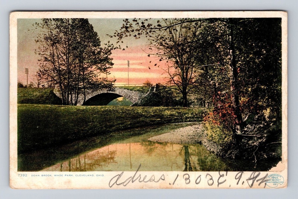 Cleveland OH-Ohio, Doan Brook, Wade Park, Antique, Vintage c1908 Postcard