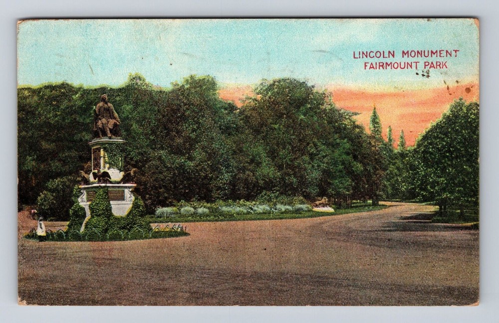 Philadelphia PA-Pennsylvania, Fairmount Park, Lincoln Monument, Vintage Postcard