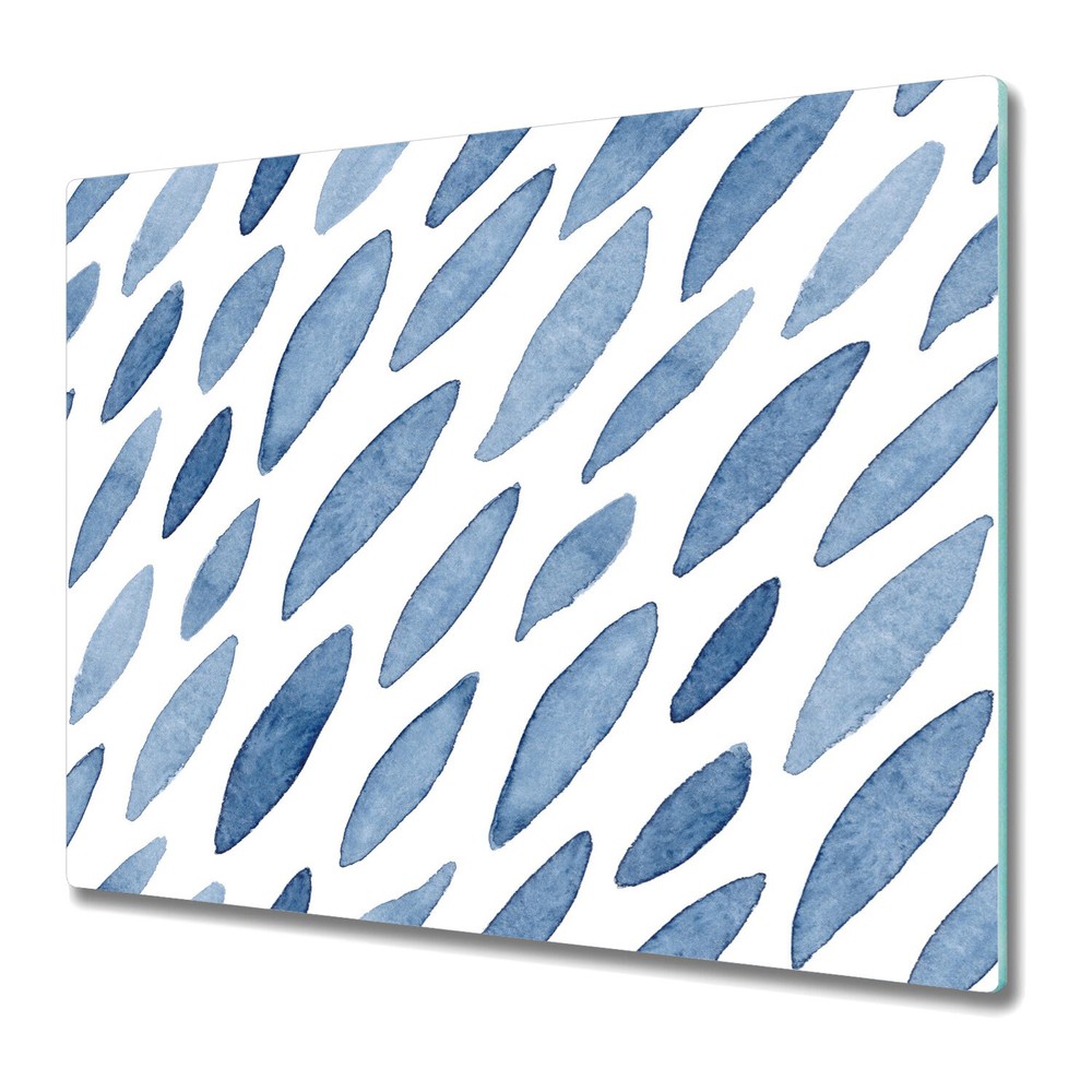 Serving Chopping Board Glass Cover Worktop Saver Ink white 60x52