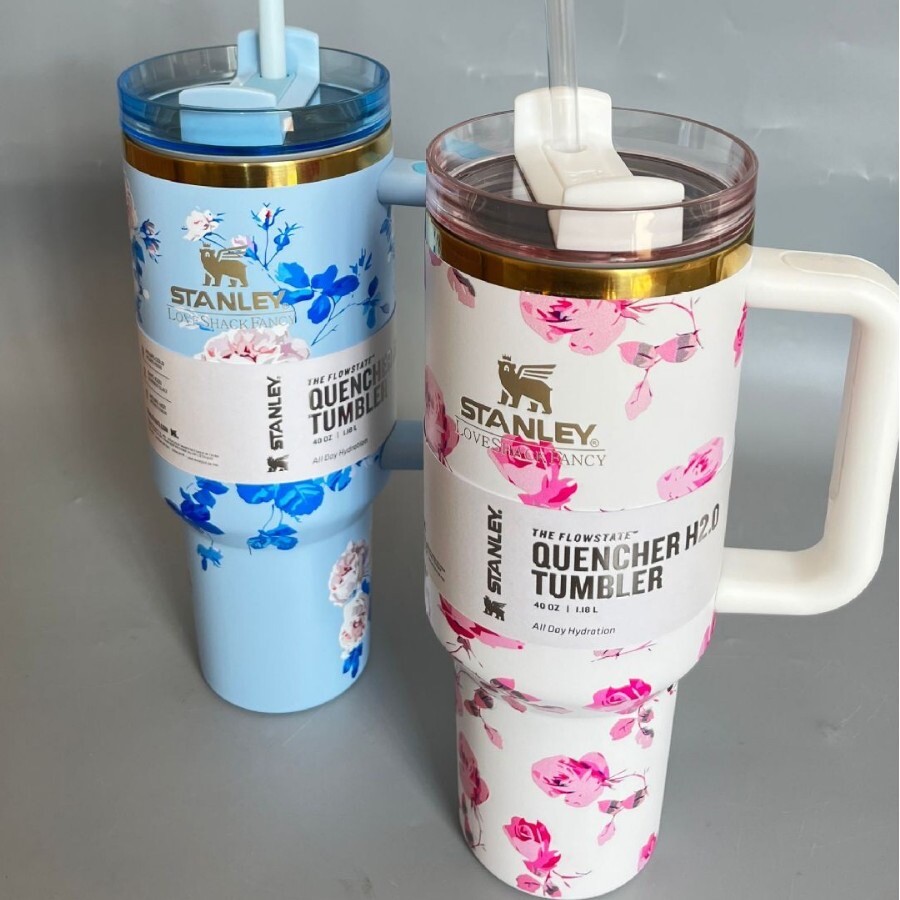 40oz  Tumbler Love#Shack#Fancy Quencher H2.0 Cup Christmas Gift Mug-s