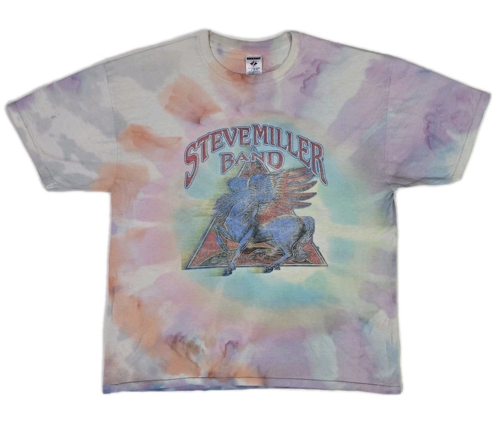 Steve Miller Band 2008 Concert Tour Tie Dye Distressed Washed Shirt Mens Size XL