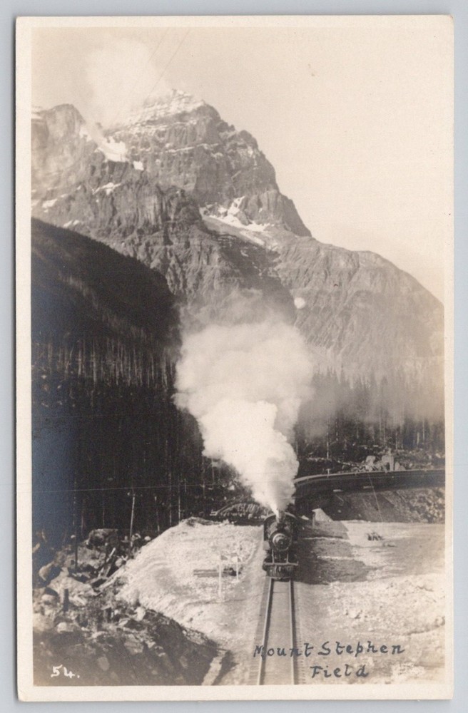 RPPC Mount Stephen Field BC Canada Steam Train Byron Harmon Canadian Rockies