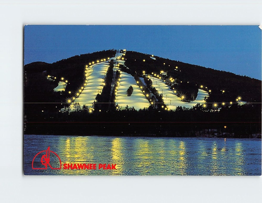 Postcard Shawnee Peak At Night In Bridgton Maine