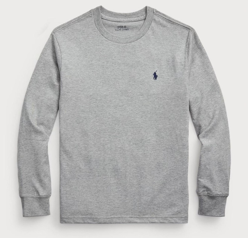 Polo Ralph Lauren Men’s Gray Long Sleeve T Shirt Small Pony Logo Size M