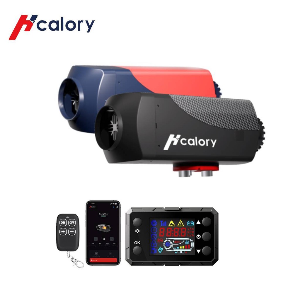 Hcalory 12V 5KW-8KW Diesel Air Heater W/ bluetooth For Caravan RV SUV or Indoors