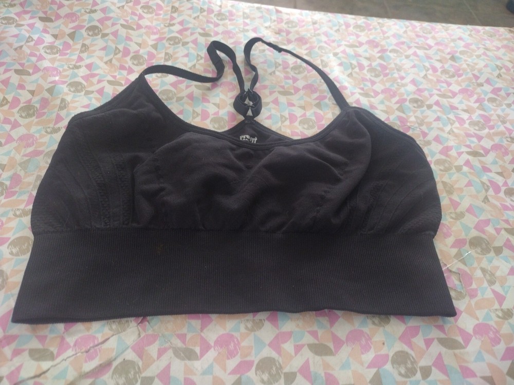 Women's Bra Black Sports Bra Pro Fit Brand Size Small Wire Free.