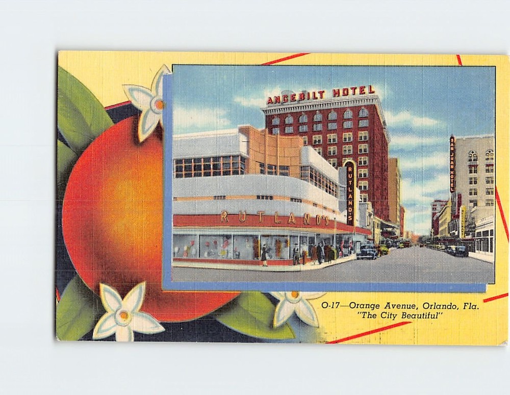 Postcard Orange Avenue Orlando Florida USA