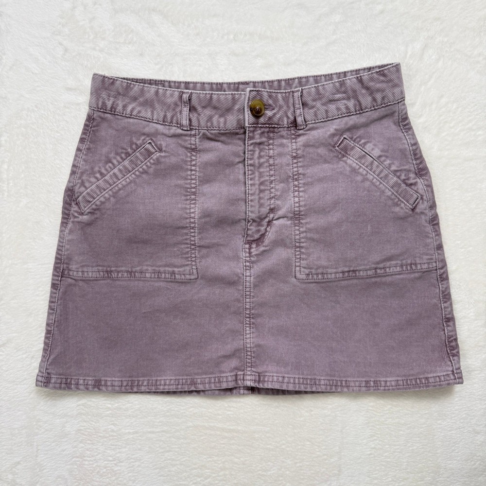 American Eagle Skirt Womens 6 Purple Corduroy Super Stretch Mini 5-Pocket Casual