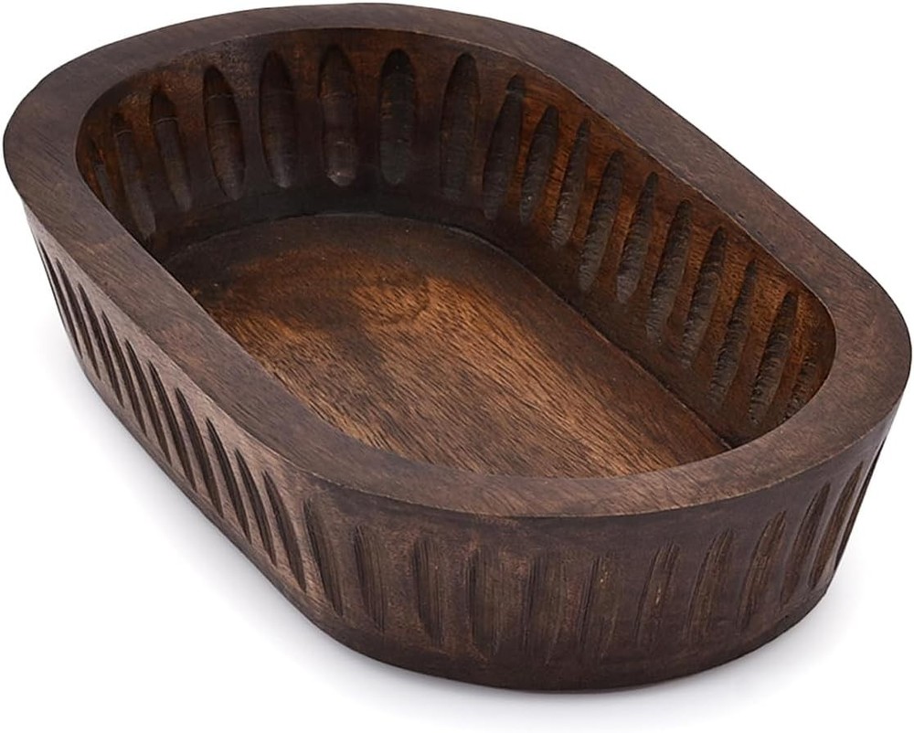 Mango Wood Decorative Bowls Home Décor Decorative Long Wooden Bowl Table