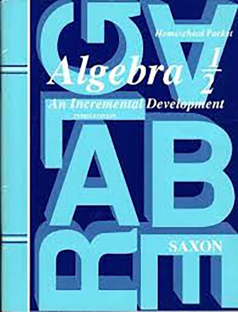 Saxon Math Algebra 1/2 Grade 8 Answer Key 3rd Edition NEW!