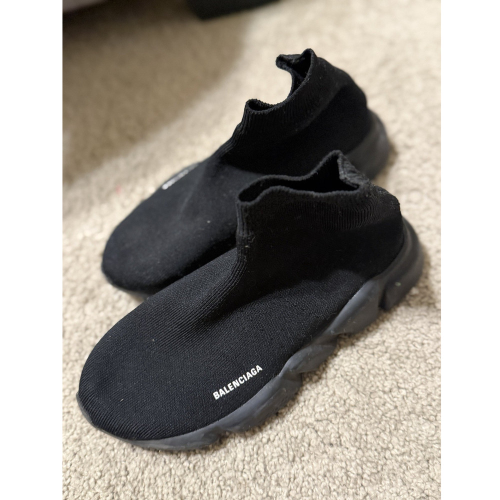 Balenciaga Speed Black Knit Sneakers Men's Size 13us