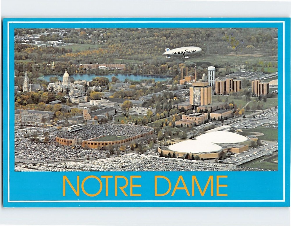Postcard Aerial View University of Notre Dame Indiana USA