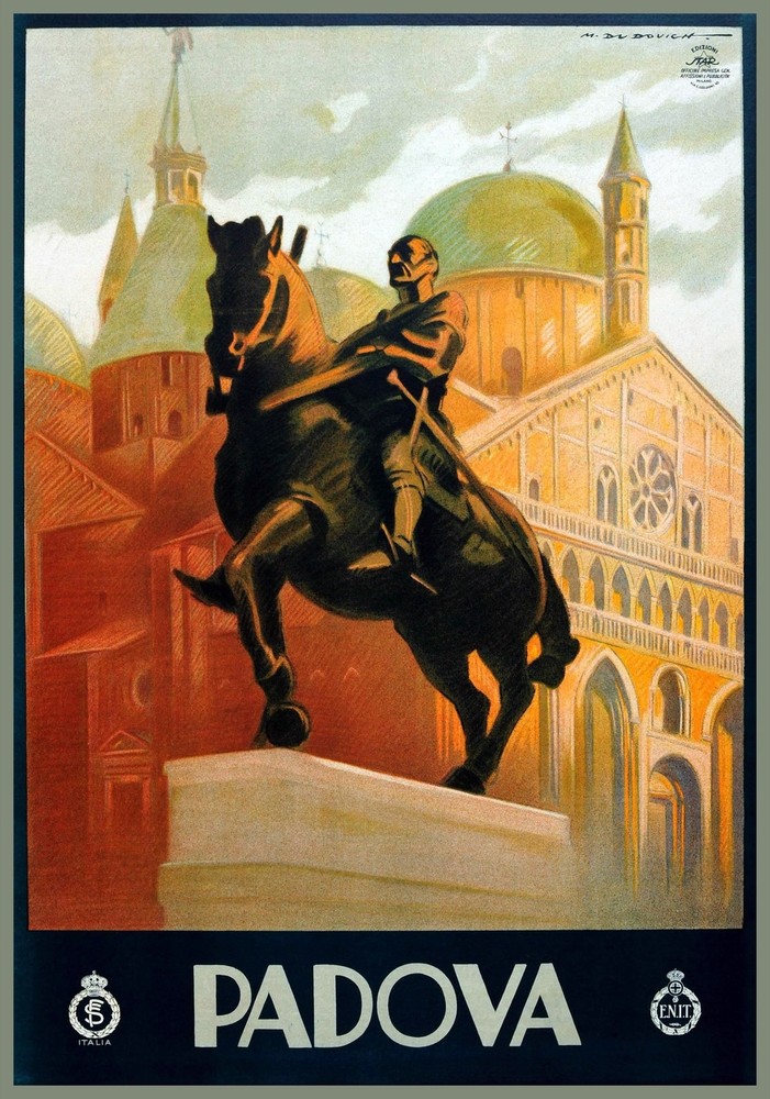 8676.Decoration Poster.Home Room wall art design.Padua Italy.Equestrian statue