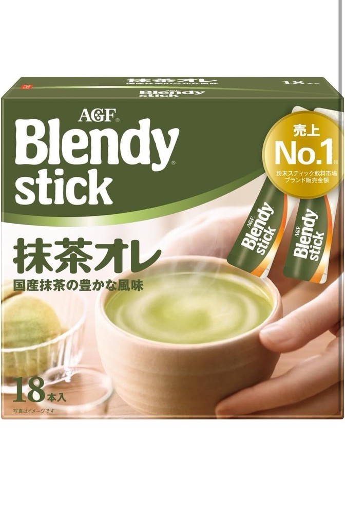 AGF Blendy Stick Matcha 1 box 18 pieces x 5 boxes (total 90 pieces) Japan