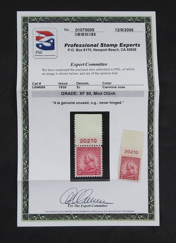nystamps US Stamp # 689 Mint OG NH XF 90 PSE Cert         Y29x2192
