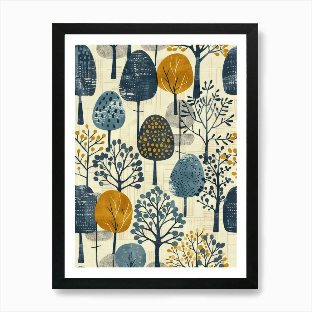 Autumn Trees 3 Art Print Framed Wall Art Poster Canvas Print Picture