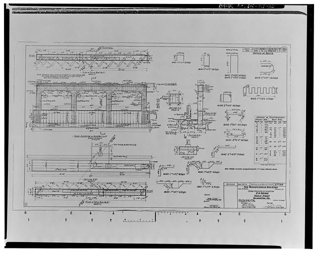 Photo:Wilmington Delaware 1910s Heald Street Bridge Conrail Railroad Plan