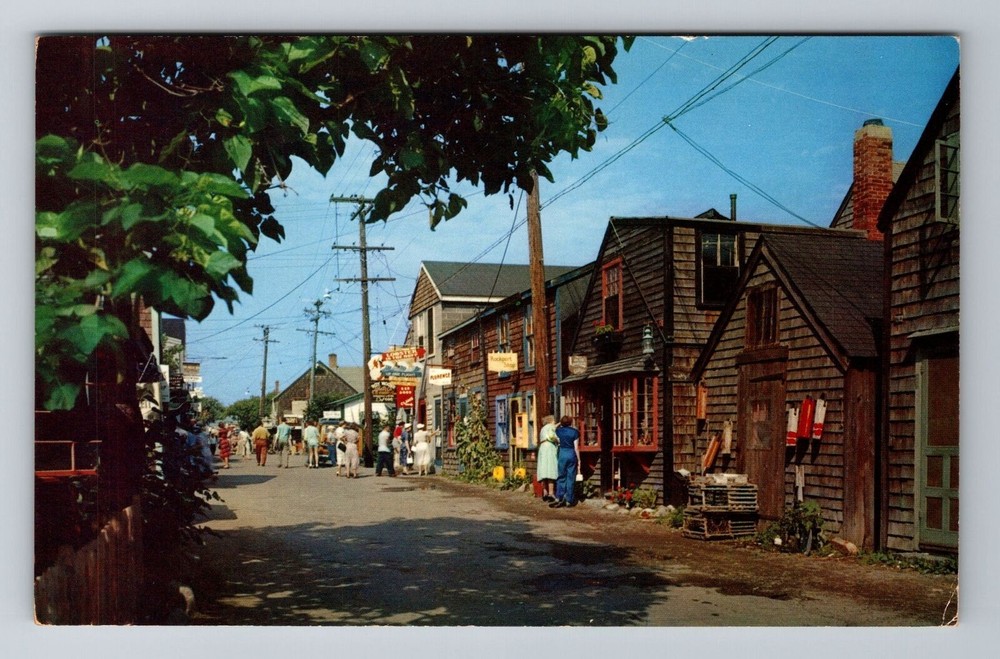 Rockport MA-Massachusetts, Entrance to Bearskin Neck, Antique Vintage Postcard