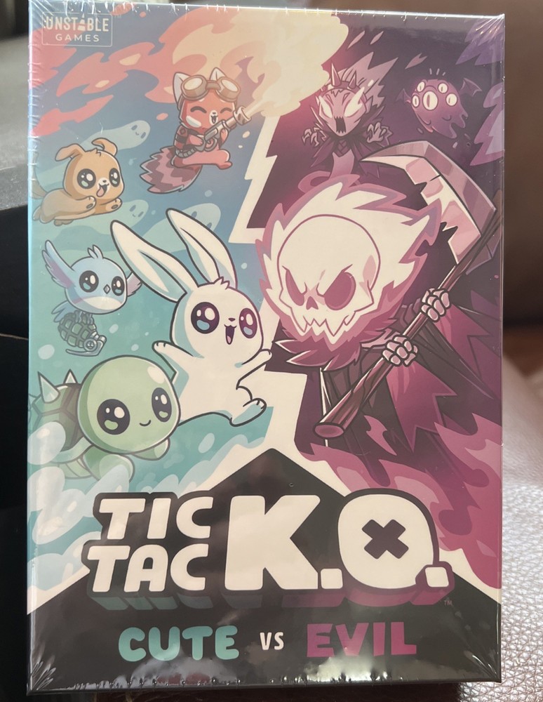 Tic Tac KO Cute vs Evil Card Game 8+ K.O. 2-4 Players Unstable Games New Sealed