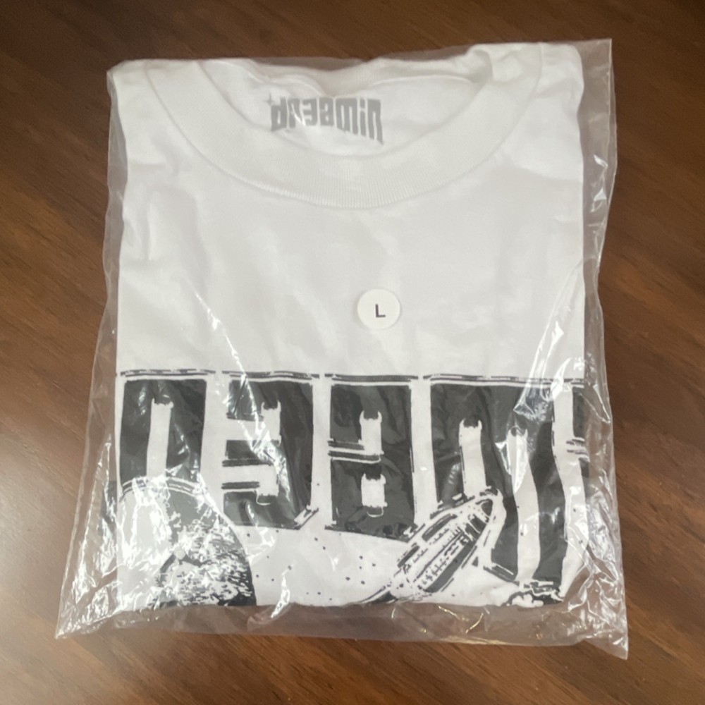 DR3AMIN Himeed Graphic Print Cotton White Men's L Crew Neck Short Sleeve T-Shirt