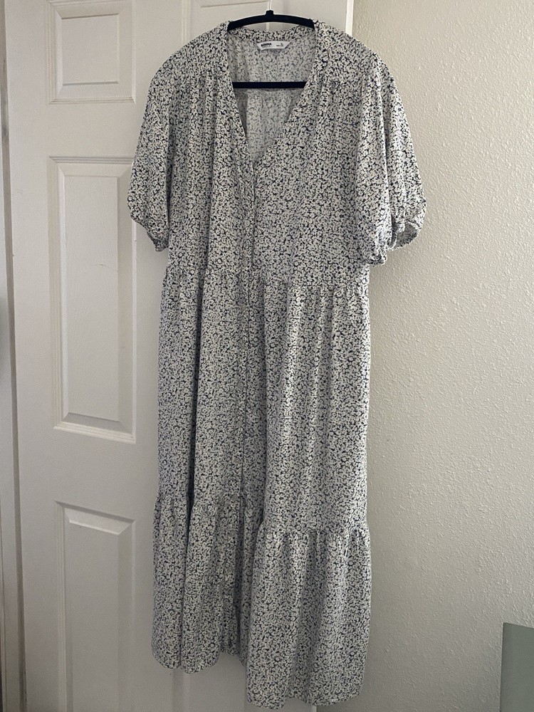 Women's Sonoma Floral Button Down Flowy Dress XL Cottagecore Beachy Coastal