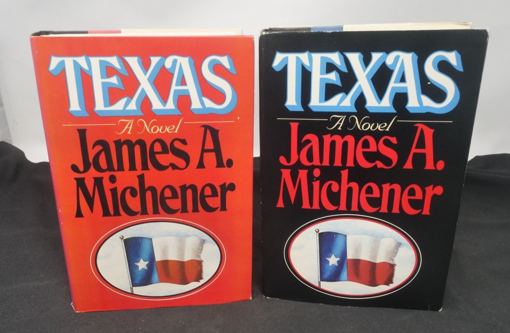 Texas Volumes 1 & 2 Book Club Edition Set James A. Michener Dust Jackets 1985